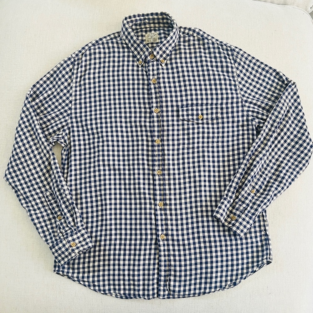 J. Crew • checkered‎ work shirt • size L